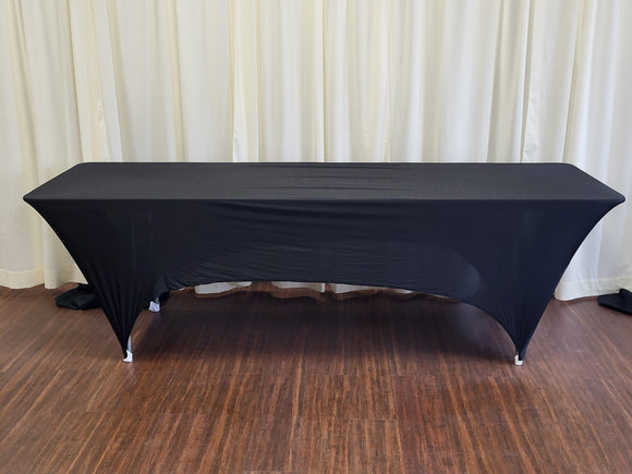 Black Spandex Linens for 6' Tables - NEW!