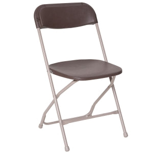 Brown Plastic Folding Chair