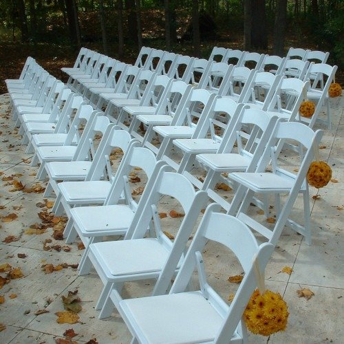 White Resin Garden Folding Chair