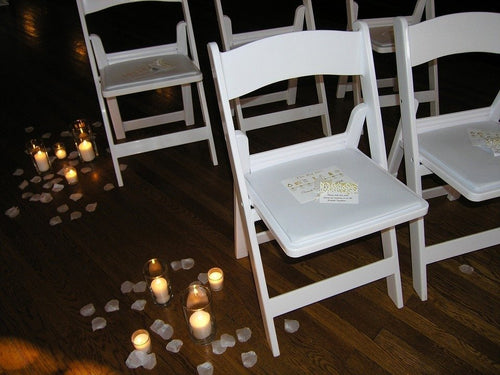 White Resin Garden Folding Chair