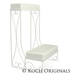 Kneeling Bench, White (1 pair)